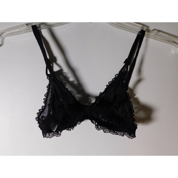 Marilyn Monroe by Warner's Black Lightly Lined Lace Lacy Size 34 - Picture 4 of 9